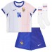 Camiseta Francia Adrien Rabiot #14 Visitante Equipación para niños Eurocopa 2024 manga corta (+ pantalones cortos)